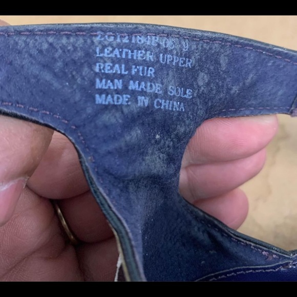 London Trash Wynne Wicked Teal Blue Zebra 6.75" High Heel Platform Shoes - US 9 - Picture 6 of 7